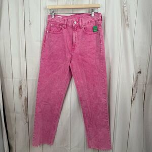 Gap Women’s 28 Cheeky Straight High Rise Jeans Pink New
